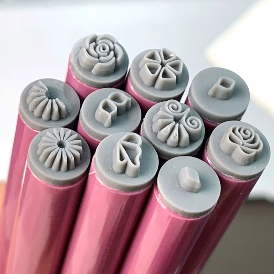 Nagelstempel-Set mit Blumen-Geometrie-Mustern, Nagelmalerei-Werkzeug - Bild 4