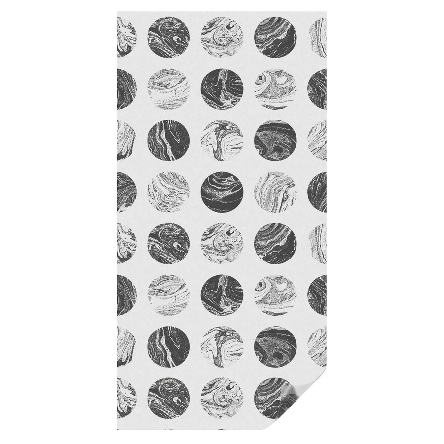 Tulup Buntglasfolie Marmor Eleganz in Weiß als Sichtschutzfolie für Fenster, Breite: 50 cm, Höhe: 100 cm - Bild 2