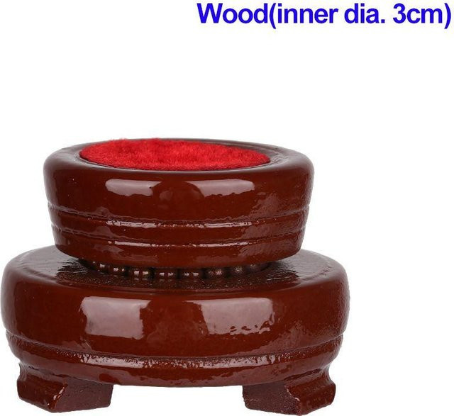 Naturholzhalter für Kristallkugeln und Globen als Desktop Ornament in Braun - Bild 1