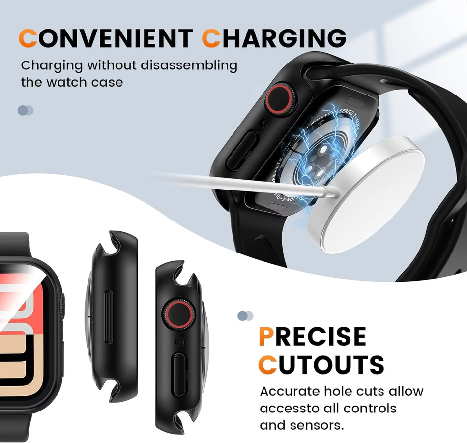 RWBANDS Schutzhülle für Apple Watch, Silikon, Weiß, Unisex - Bild 3