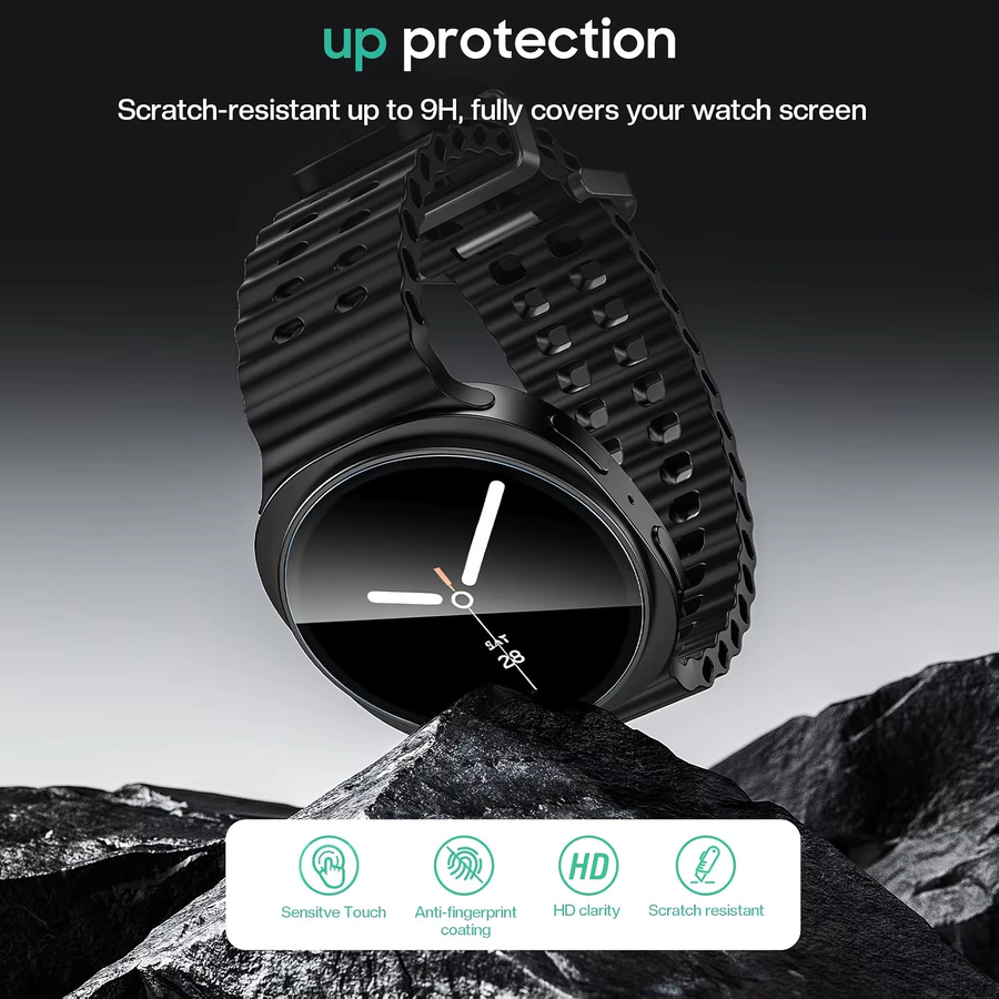 Samsung Displayschutzfolie Glas, 3 Stück, Galaxy Watch3 Watch4 Watch5 Watch6 - Bild 5