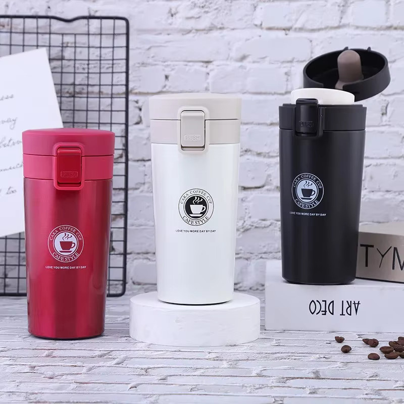 Doppelwandiger Thermobecher aus Edelstahl 304, 0,5 l Isolierflasche für Kaffee, Tee und Wasser, auslaufsicher - Bild 5