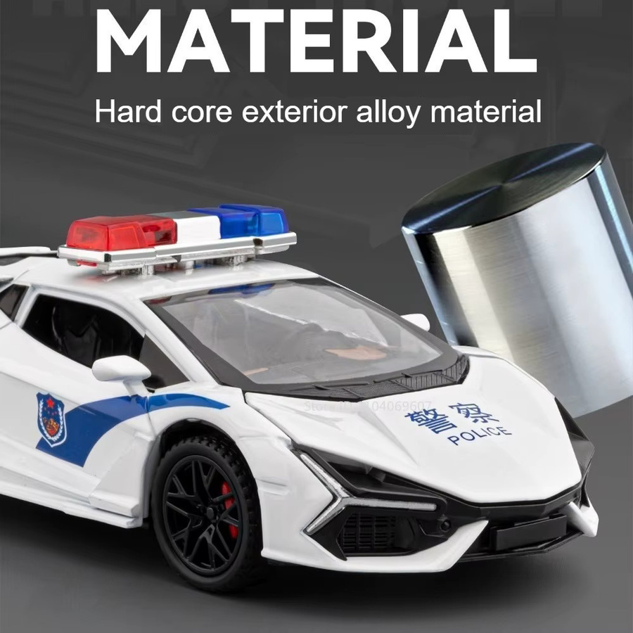 RMZ city Revuelto SVJ63 Modellauto Sportwagen, 1:32, mit Sound und Licht, Metall, Weiß - Bild 3