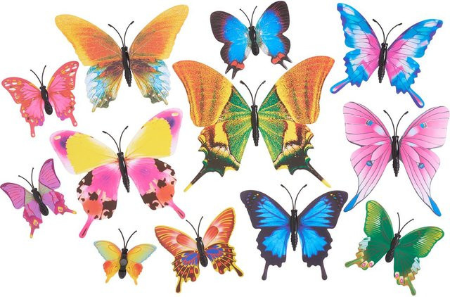 Magnetische Schmetterlinge von Othmar Decorations in Bunt für Frühling und Ostern - Bild 1