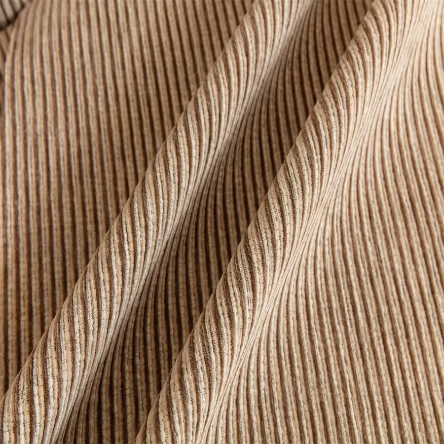 Sofakissenbezug aus Wolle in Beige mit Streifenmuster, rutschfest und kratzfest für Herbst und Winter - Bild 2
