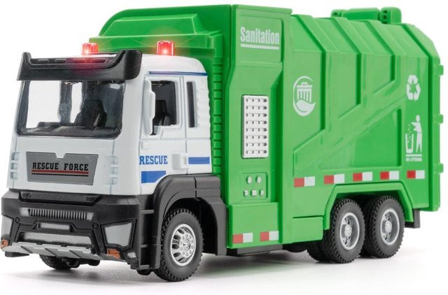 Linyi toy car Müllwagen Modellauto, 1:50, Metall, Licht und Geräusch, ab 14 Jahren - Bild 1