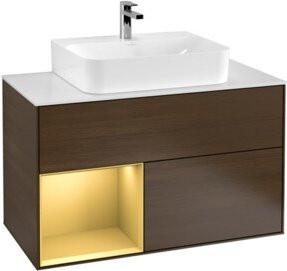 V&B Waschtischunterschrank Finion 100 Wandbeleuchtung in Weiß - Bild 1