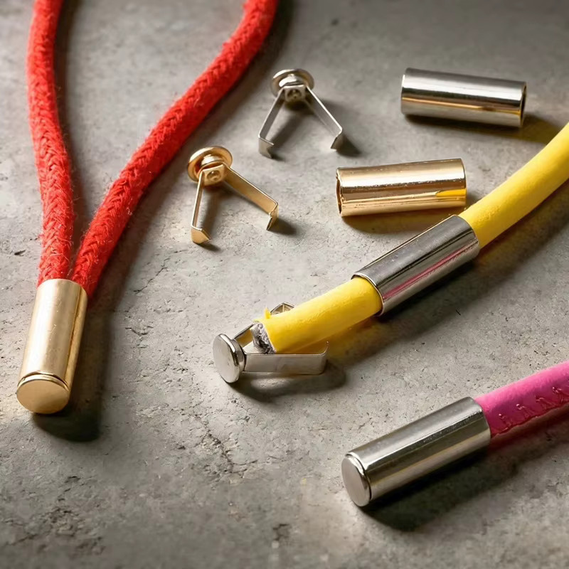 Metall-Kordelstopper in Gold für DIY-Bastelarbeiten und Schnürsenkel-Endverschlüsse - Bild 2