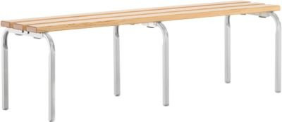 Sypro Sitzbank aus Kiefer Holz stapelbar in Grau Breite: 150 cm - Bild 1
