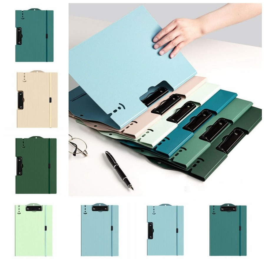Yiran Furniture Wasserdichtes Klemmbrett A4 Memoboard mit Riemen und Schreibblock, faltbar und horizontal nutzbar - Bild 4