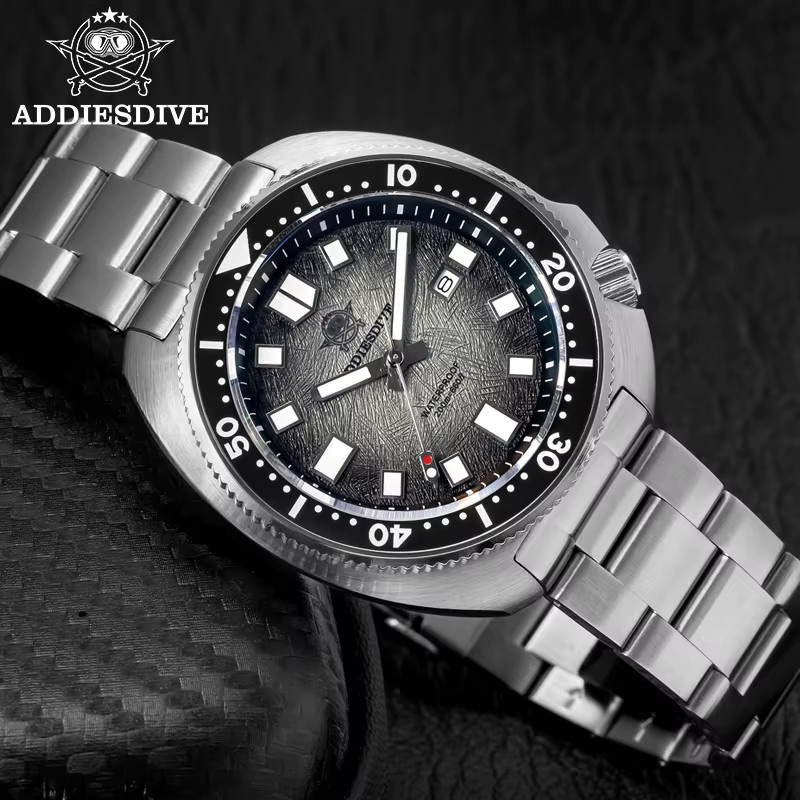 ADDIESDIVE Armbanduhr, Quarz, Edelstahl, Saphirglas, 20 ATM, Herren - Bild 4