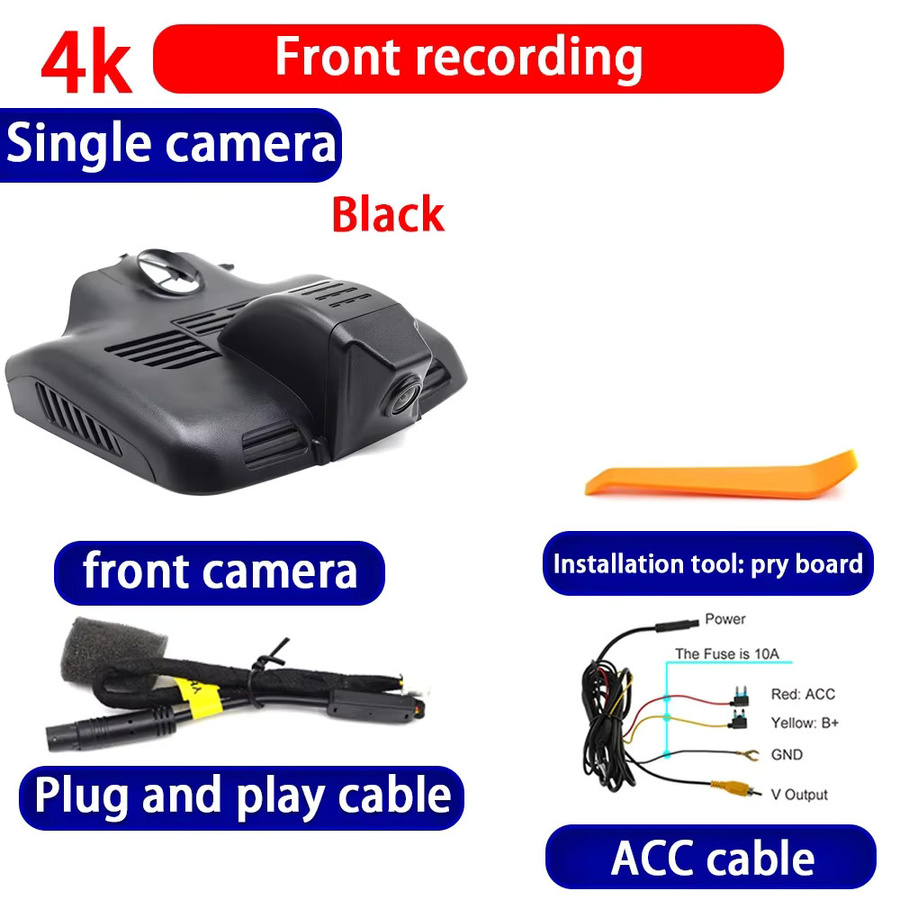 ZhuCamX 4K UHD Dash Cam Videorecorder in Schwarz für Mercedes Benz C Klasse W205 S205 C205 A205 GLC X253 C253 - Bild 6