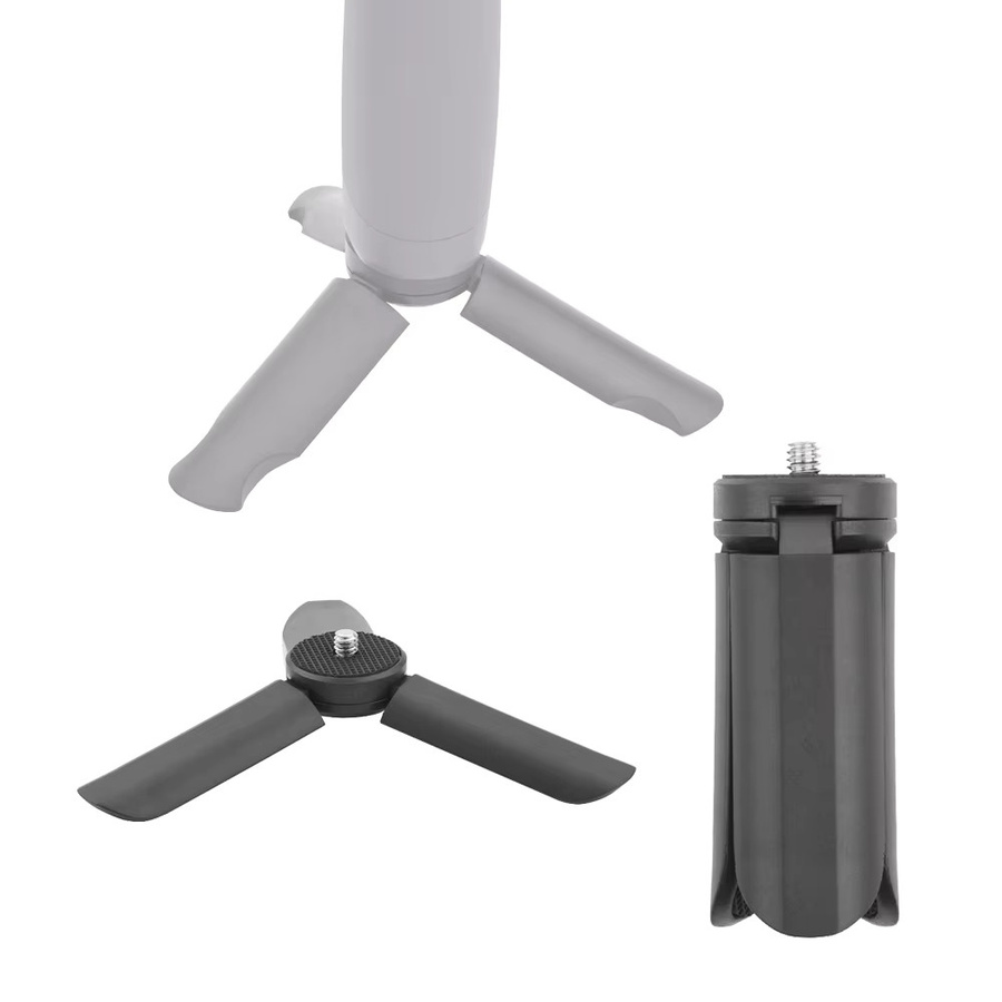 Mini Stativ in Schwarz für DJI Pocket 3, Insta360 X5/X4/X3 und OSMO Mobile 4/5 sowie GoPro 13 und Zhiyun Handheld Gimbals - Bild 2