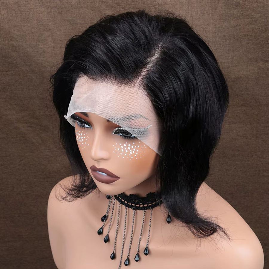 NY Pixie-Cut-Perücke, Echthaar, kurze Bob-Perücke, Damen - Bild 2