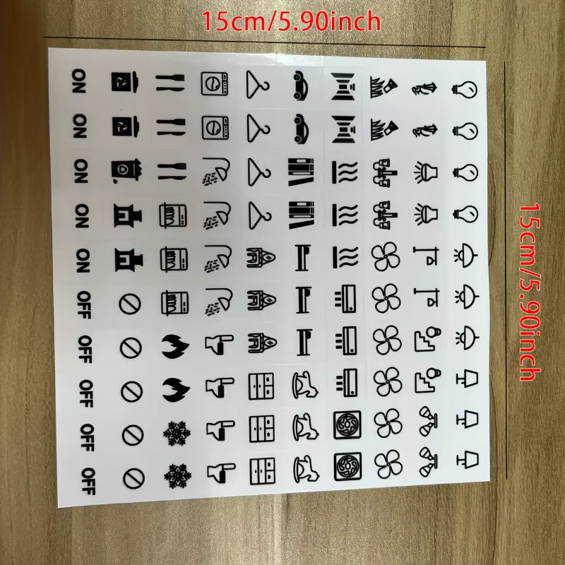 3 Sets transparente Lichtschalter-Etikettenaufkleber aus Kunststoff, wasserdichte Schalter-Panel-Etiketten für Zuhause, Büro und Küche - Bild 3