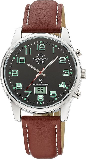 Master Time Herrenuhr, Analog-Digital, Quarz, Edelstahl, 41 mm, Schwarz - Bild 1