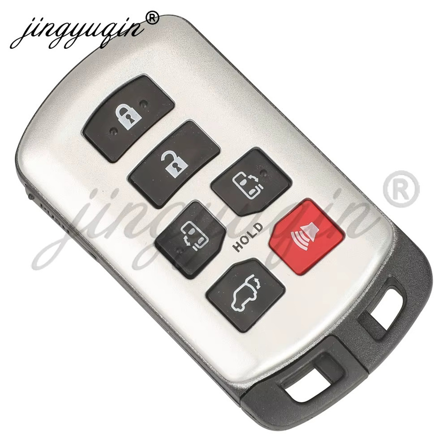 Jingyuqin Smart Keyless Go Remote Key Fob für Toyota Vellfire Sienna 2011-2020, 6 Tasten, 314,3 MHz, 4D74 Chip, Farbe: Silber - Bild 3