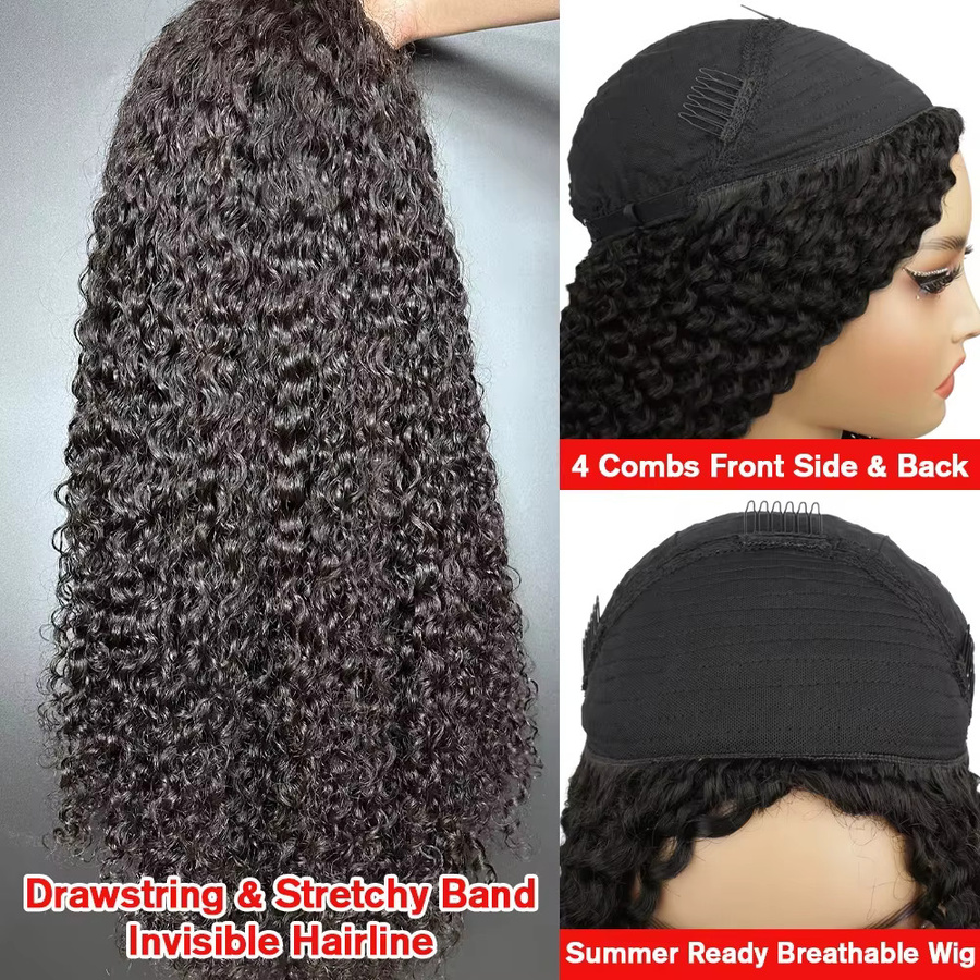 Dula A Hair Kinky Curly Echthaar-Halbperücke, Damen - Bild 5
