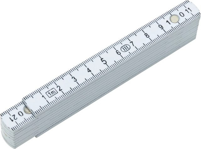 LUX-TOOLS Metermaßstab Classic aus Glasfaser in Weiß, Länge: 1 m - Bild 1