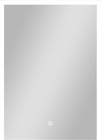 Sanotechnik Spiegel mit LED-Beleuchtung und Touch-Switch, eckig, silberfarben, B: 60 cm, H: 80 cm - Bild 1