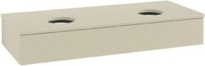 V&B Waschtischunterschrank Antao mit Frontstruktur in Grau Lack, B/T/H: 120 x 50 x 19 cm - Bild 1