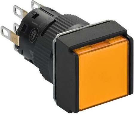 Schneider Electric XB6ECW8B2P Leuchtdrucktaster orange Ø 16 mm flach ohne Rastung 24V 2OC - Bild 1