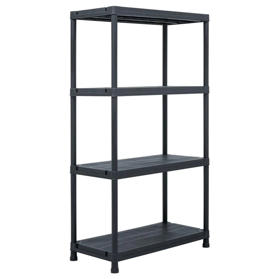 vidaXL Lagerregal aus Kunststoff in Schwarz, B/T/H: 60 x 30 x 138 cm - Bild 2