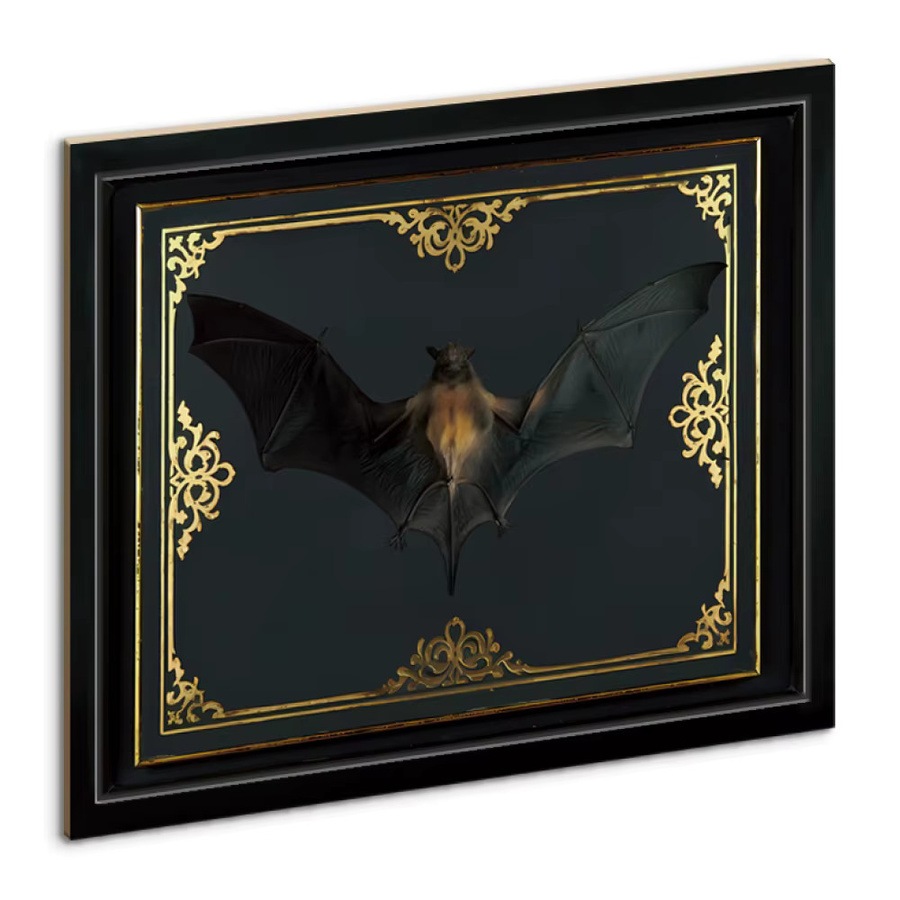 Putuo Decor Holzgemälde mit Fledermaus-Motiv als Hängeschild zur Wanddekoration - Bild 2