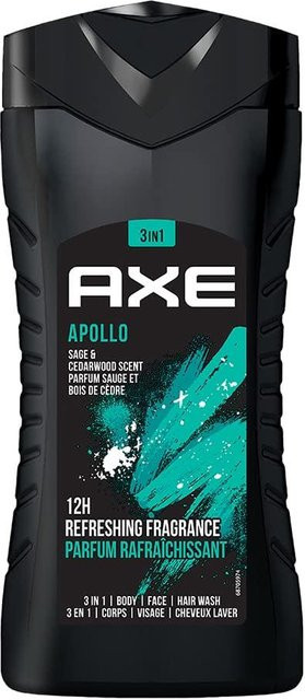 Axe Apollo 3-in-1 Duschgel für Körper, Gesicht & Haare, Herren - Bild 1