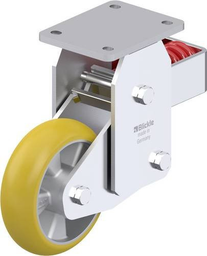 Blickle BHF-ALTH 160K-CO Stahlblech-Bockrolle in Silber mit 160 mm Rad-Durchmesser und 750 kg Tragfähigkeit - Bild 1