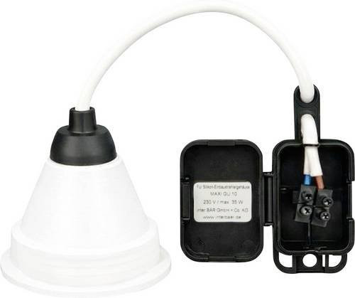 InterBär MAXI GU10 Serie 1000 Einbaustrahler mit Silikon-Gehäuse in Weiß, 35W - Bild 1