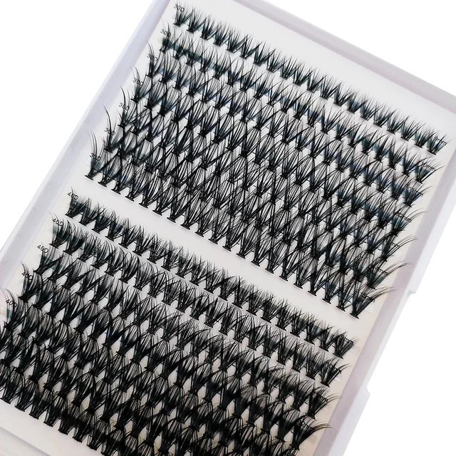 Faux Nerz Wimpern Cluster, 280 Stück, Black, Unisex - Bild 1