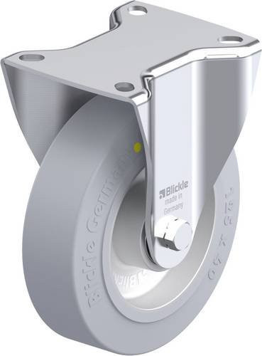 Blickle B-ALEV 125K-SG-AS Stahlblech-Bockrolle in Grau mit 125mm Rad-Durchmesser und 250kg Tragfähigkeit - Bild 1