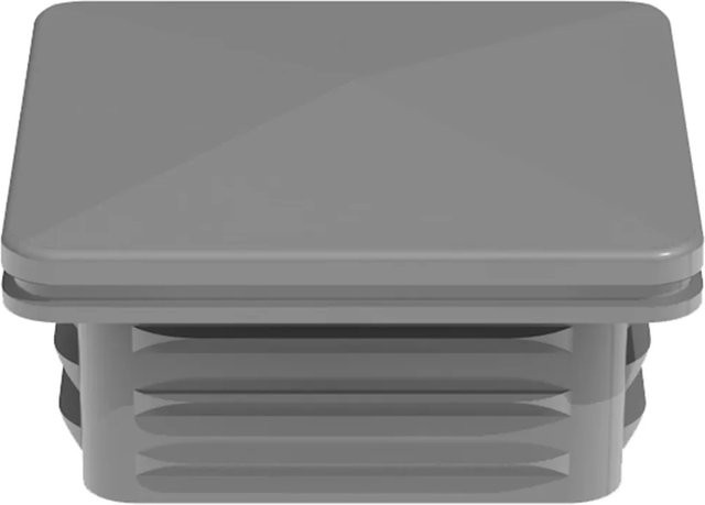 GroJa Pfostenkappe quadratisch aus PVC in Silbergrau, B/T/H: 6,0 x 6,0 x 3,1 cm - Bild 1