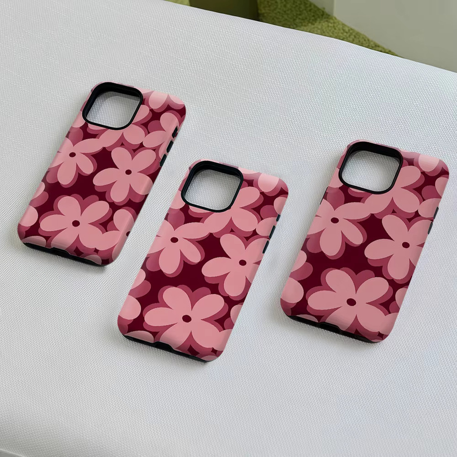 Potdemiel Aurea Case Matte Bumper MagSafe kompatible iPhone Hülle mit rosa Blumenmuster - Bild 4