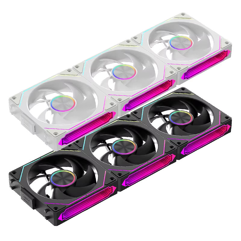 Coolcirc DL-2 Modularer kabelloser ARGB PC-Gehäuselüfter mit Infinity Mirror Lichteffekt, Schwarz, 120 mm - Bild 5