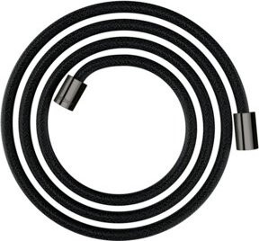 Hansgrohe Textilbrauseschlauch 2000, Polierter Black Chrome, Anti-Kink und Anti-Twist Funktion, 2 m - Bild 1