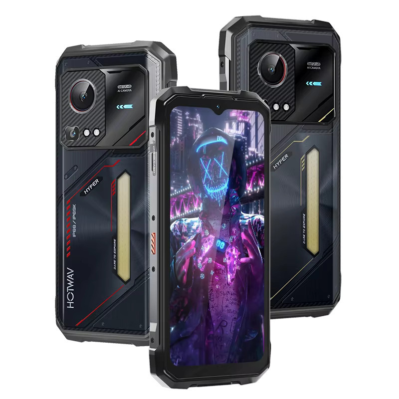 HOTWAV Hyper 7S Robustes Smartphone 5G mit Android 15, 6,6 Zoll HD+ 120Hz Display, 10800mAh Akku, 4GB RAM, 256GB Speicher, Schwarz - Bild 6