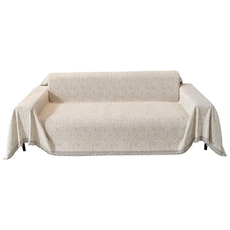 Rutschfeste Sofa-Abdeckung aus Chenille von Yiran Furniture in Beige, B/T: 180 x 130 cm - Bild 3