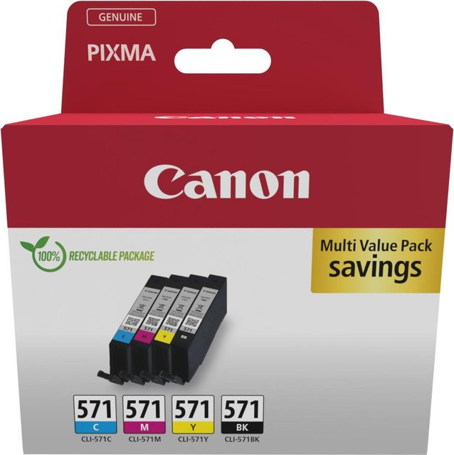 Canon CLI-571 Tinten Multipack mit Cyan, Magenta, Gelb und Schwarz - Bild 2