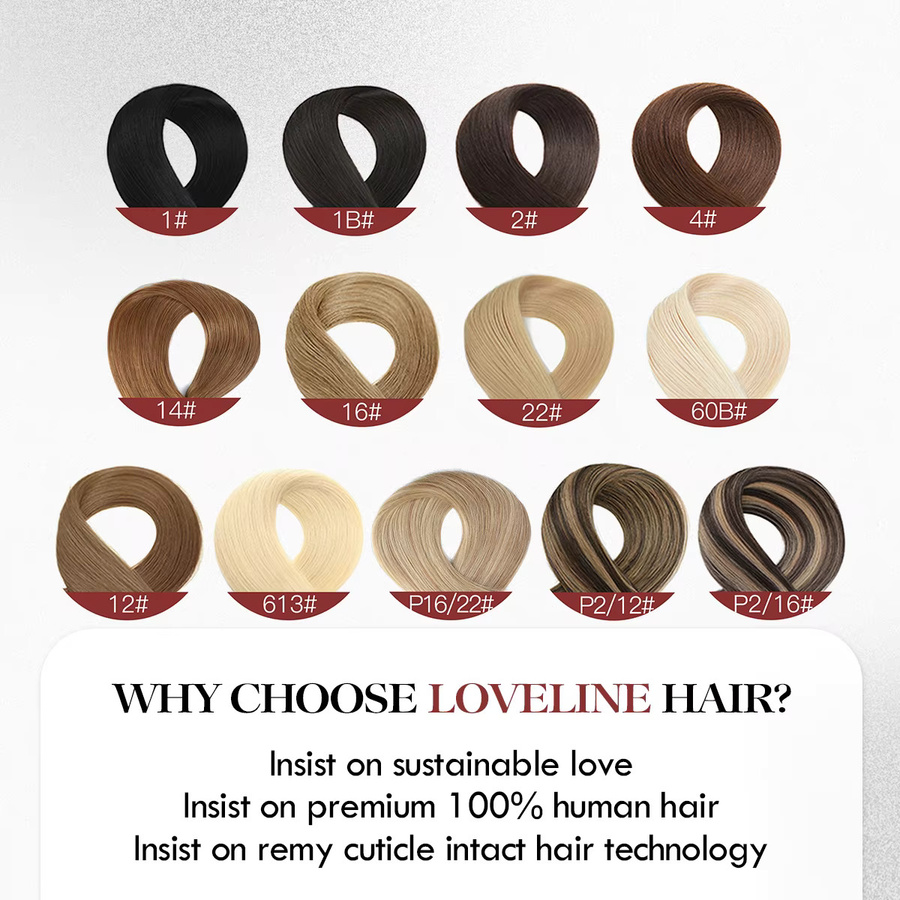 Loveline Mini K Tips Echthaarverlängerungen, Schwarzblond, 15 A - Bild 5