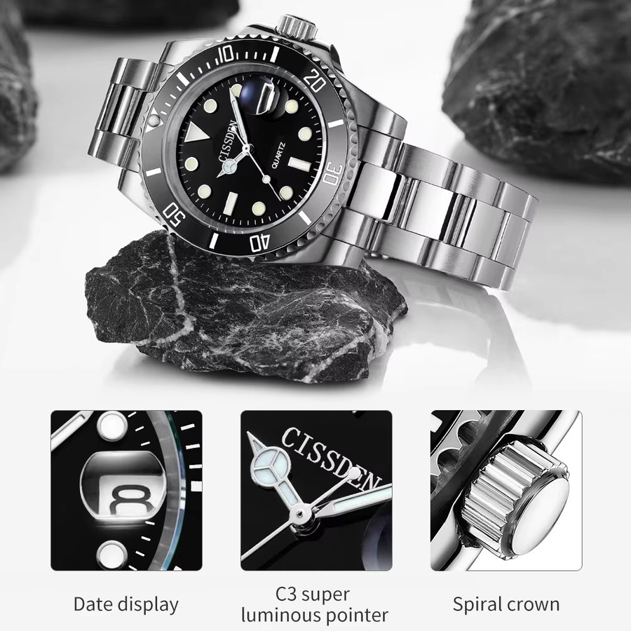 rollstimi Armbanduhr Edelstahl, Quarz, Silber, Herren - Bild 3