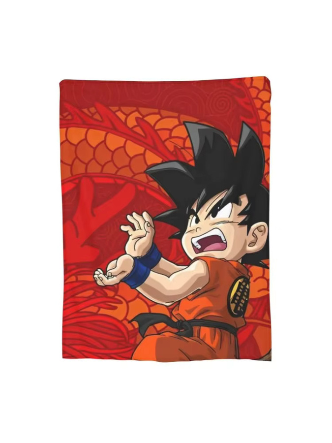 Bandai Dragon Ball Saiyan Flanell-Strickdecke in Multicolour für alle Jahreszeiten - Bild 2