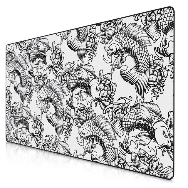 Titanwolf Gaming Mauspad XXXL Speed Gaming Mousepad Koi Tattoo 2, B/T: 120 x 60 cm, Multicolor - Bild 1