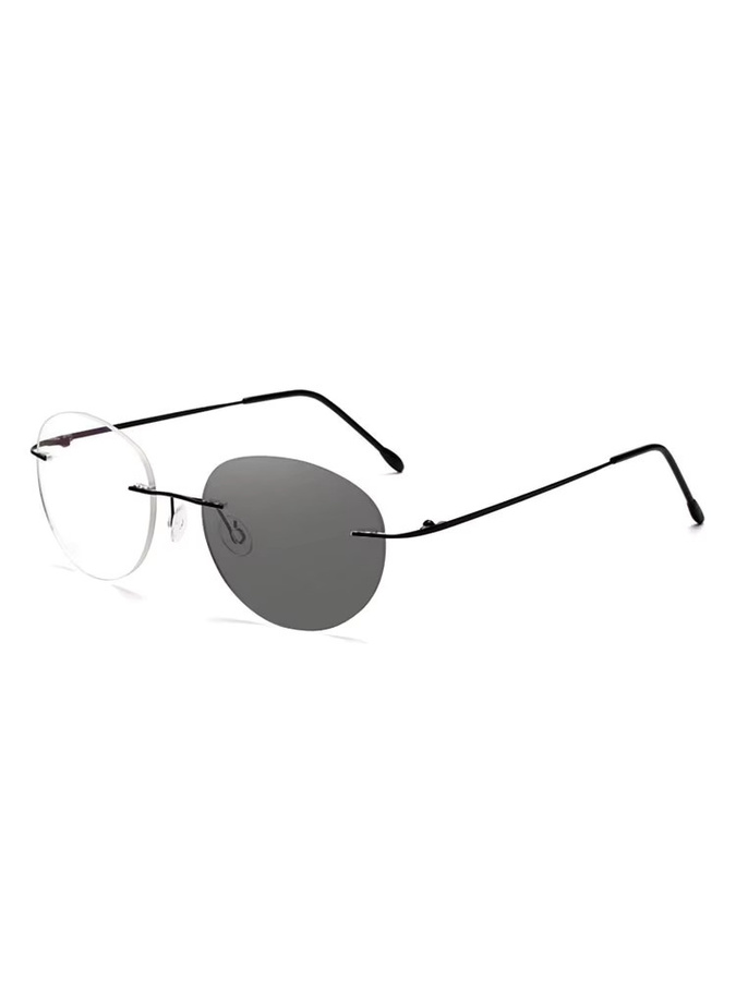 KSVEREN Korrektionsbrille, randlos, rund, Titan, Unisex - Bild 4