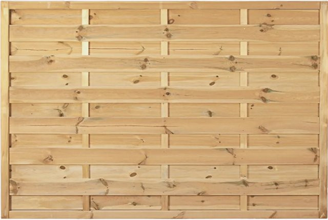 T & J Sichtschutzzaun Maxi-Massiv aus Holz in Grün mit Lamellen, Breite: 120 cm, Höhe: 180 cm - Bild 1