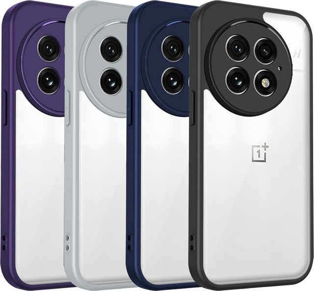 Transparente Silikonhülle für OnePlus One Plus 13 13R 13T 13S 12R 11 11R 10R 9R 9RT 8T 7 7T mit PC-Rückseite und TPU-Stoßfänger zur stoßfesten Abdeckung - Bild 1