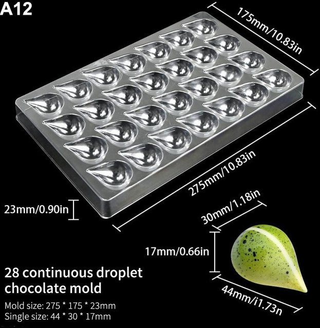 Yummys Runde Schokoladenform aus Polycarbonat, Silber, 1 Stück - Bild 1