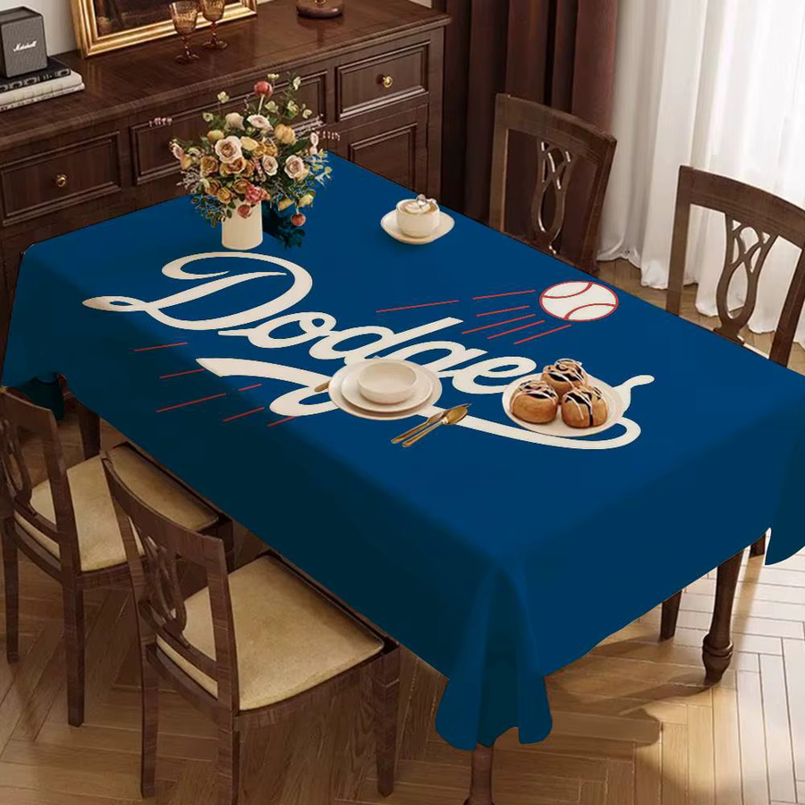 Potdemiel Tischdecke Los Angeles D-Dodgers in Blau, rechteckig, fleckenabweisend und waschbar aus Polyester - Bild 4