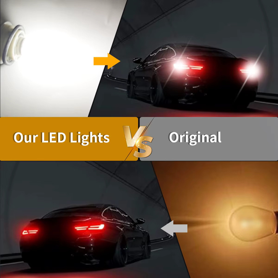 p2max LED Automobil-Leuchtmittel BAY15D 1157 P21/5W 12V 3014 Chip Rot-Weiß Signal-Brems-Rücklicht - Bild 5